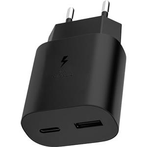 AOKUTDA 25W Caricabatterie per Sumsamg,Doppia Porta Caricatore Rapido Alimentatore USB C & USB A per Sumsamg Galaxy S25 S24 S23 S22 S21 S20 Ultra FE 5G,A56 A55 A54 A36 A35 A15 A14 A13,Z Flip 7/6