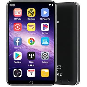 Diofox Lettore MP3 da 80GB Bluetooth e WLAN, Lettore MP3 con schermo touch HD da 4 pollici Spotify con altoparlante, Lettore musicale Diofox Android MP3 MP4 per bambini, Audible, Amazon Music, Deezer