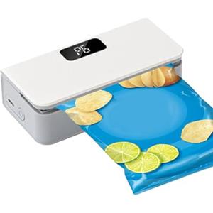 Generic Mini sigillante per sacchetti, con display digitale magnetico, per conservare alimenti, elettrico, portatile, per snack, cereali, frutta, verdura, casa, cucina, ristorante, campeggio