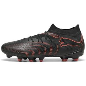 PUMA Scarpe da Calcio Unisex Future 9 Match FG/AG, Nero-Rosso incandescente, Grigio Forte, 42, Puma Nero Rosso Brillante Grigio Forte, 44 EU