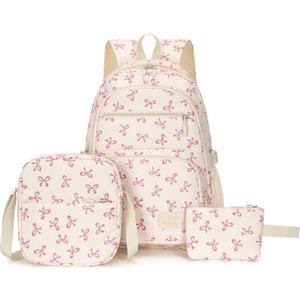 Aucuu Bambini Zaini Scolastici, 3 Pezzi Borsa Scuola Ragazze Zainetti Set, per la Scuola, Qualsiasi Altra Festività e Occasione