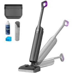 EUREKA FloorShine 460 Aspirapolvere e Lavapavimenti Senza Filo Autoasciugatura,Design Ultra-Piatto 8,8 cm,Inclinazione 180°,Pulizia 4-in-1,Serbatoi 600 ml,Animali Domestici,Nero