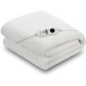medisana HU 672 coperta riscaldante elettrica, coprimaterasso termica | spegnimento automatico, protezione da surriscaldamento, 4 livelli di calore, 150 x 80 cm, lavabile, scaldamaterasso