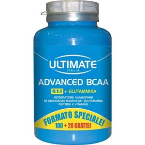 Ultimate Advanced BCAA - Integratore Alimentare con BCAA 4:1:1, Glutammina e Vitamina B6 - 120 Compresse