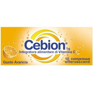 Cebion - Integratore di Vitamina C Effervescente Gusto Arancia - 10 Compresse