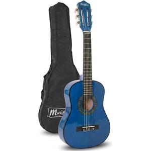 Music Alley Chitarra per Bambini Classica 30 Pollici con Custodia, Blu | Chitarra per bambini con corde nylon, custodia e lezioni online per giovani principianti, scuola e casa