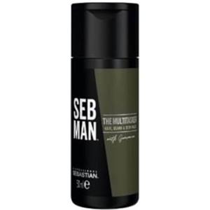 SEBASTIAN Seb Man The Multitasker, Detergente per Capelli, Barba e Corpo, Shampoo 3 in 1, Per Tutti i Tipi di Capelli, Multi Beneficio, Estratto di Guaranà, 50ml