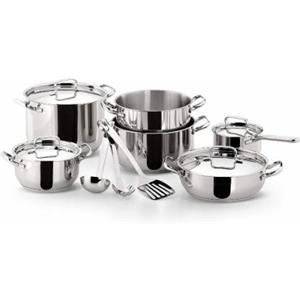 Lagostina Batteria Sfiziosa in Acciaio Inossidabile, Argento, 13 pezzi di Lagostina