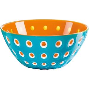 Guzzini Ciotola Le Murrine Azzurra e Arancione Ø20 cm - Designer Pio&Tito Toso, Capacità 1350 cc, Resistente e Lavabile in Lavastoviglie
