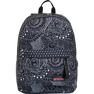 Seven Zaino Ischoolpack, Nero, Zaino Mono Scomparto con Power Bank Integrato e Tasca Porta Tablet, Scuola, Bambini e Ragazzi