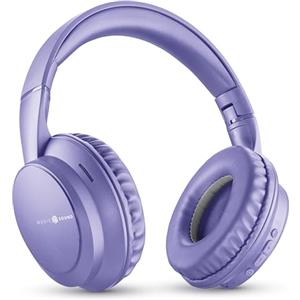 Music Sound BOOST Cuffia Wireless Around-Ear Pieghevole con Microfono Integrato, 3 Modalità EQ, Autonomia fino a 8 Ore, Design Ergonomico, Lilla