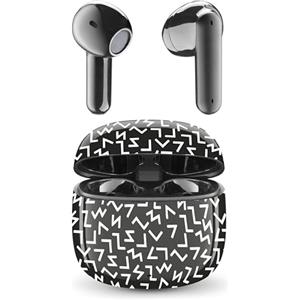 Music Sound - Showy Auricolari Bluetooth a Capsula, Design Ergonomico, Suono Equilibrato e Comfort Ottimale, Fantasia Urban Lines