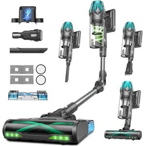 Vexilar Aspirapolvere Senza Fili Potente 65000Pa/ 60Min, V15Max Aspirapolvere Lavapavimenti,Antigroviglio,Ultraleggero,Scopa Elettrica Senza Fili Aspirapolvere Senza Sacco per Pavimenti/Tappeti
