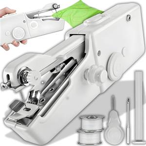 Retoo Mini Macchina Cucire Portatile, Macchina da Cucire Elettrica, Facile per Principianti Cucitrice Automatica 1 Punti di Cucitura Kit da viaggio per la casa
