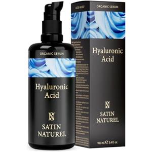 Satin Naturel Siero Acido Ialuronico ad Alta Efficacia 100 ml - Trattamento Viso Bio all'Acido Ialuronico - Siero Idratante Anti Age - Vegan - Idratazione 24 h - Cura del Viso per Donne e Uomini