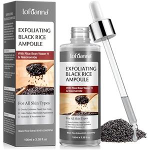 WINE LIP TINT Siero esfoliante per riso nero - esfoliante delicato viso, rimozione punti neri e raffinatore pori, formula antiossidante per rimuovere le cellule morte della pelle, per tutti i tipi di pelle, 100 ml