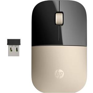 HP Z3700 Mouse Wireless, Sensore Preciso, Tecnologia LED Blue, 1200 DPI, 3 Pulsanti, Rotella Scorrimento, Ricevitore USB Wireless 2.4 GHz Incluso, Design Pratico e Confortevole, Oro