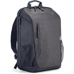 HP Travel, Zaino per Notebook da 15.6", Creato con Materiale Riciclato, Scomparto per Computer e Tablet, Tasche Interne Imbottite, Impermeabile, 18 Litri Espandibili fino a 21, Grigio Scuro