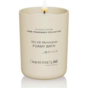 M&SENSE Candele alla Soia 250g in Vetro, Bagno Schiumoso, 50H Combustione, Cera Soia Naturale Candela Non Tossico, Aromaterapia Relax, Regalo di Lusso Donne & Mamma