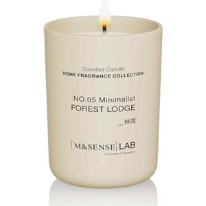M&SENSE Candele alla Soia 250g in Vetro, Rifugio Forestale, 50H Combustione, Cera Soia Naturale Candela Non Tossico, Aromaterapia Relax, Regalo di Lusso Donne & Mamma