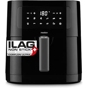 MEDION Friggitrice ad aria E40 XL (5,2L, 2150 W, 9 programmi automatici, pannello comandi digitale, MD 11740) nero