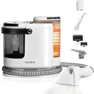 Livatro Lavatappeti e Divani Lava e Asciuga, 1700W Pulitore a Vapore per Divani, 15KPa Lava Tappezzeria, Pulisci Divani a Vapore, Serbatoio da 1,6 L, per Pulito, Mobili Imbottiti, Sofà, Auto