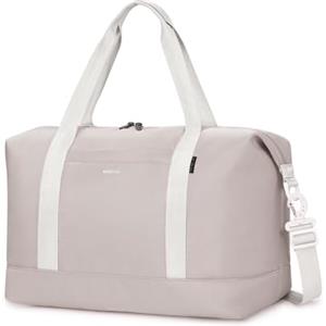 ECOHUB EHOHUB Borsa da Viaggio Pieghevole, Borsone da Viaggio Resistente All'acqua 40x30x20 Per Donna e Uomo, Bagaglio a Mano per Ryanair con Tasca Bagnata per Aereo, Palestra, Weekend, Beige