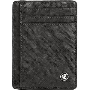 POWR - Portatessere Uomo - Portafoglio Uomo Slim - Porta Badge RFID - Porta Carte Di Credito Uomo - Mini Wallet Tascabile - Portaschede Sottile - Smart Card Holder Wallet