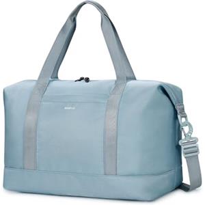 ECOHUB EHOHUB Borsa da Viaggio Pieghevole, Borsone da Viaggio Resistente All'acqua 40x30x20 Per Donna e Uomo, Bagaglio a Mano per Ryanair con Tasca Bagnata per Aereo, Palestra, Weekend, Grigio