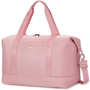 ECOHUB EHOHUB Borsa da Viaggio Pieghevole, Borsone da Viaggio Resistente All'acqua 40x30x20 Per Donna e Uomo, Bagaglio a Mano per Ryanair con Tasca Bagnata per Aereo, Palestra, Weekend, Rosa