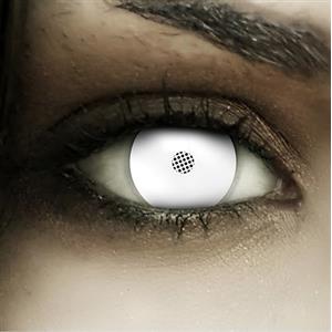 FXCONTACTS Lenti a contatto colorate FROZEN ZOMBIE + Tattoo - Morbide e igieniche lenti a contatto giornaliere usa e getta senza prescrizione - 0,00 diottrie - bianco