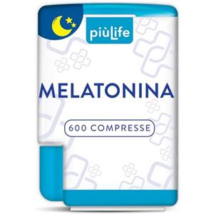 +LIFE Melatonina Per Dormire Meglio - 1 mg per compressa - Caramelle melatonina forte e pura, senza zucchero - Allevia Jet Lag, Pastiglie per dormire come un Sonnifero Naturale Sonno zZZ - PiùLife