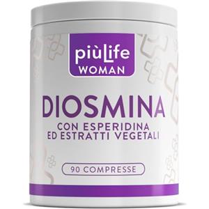 +LIFE Diosmina Esperidina 1000mg - 2 al giorno PiùLife - Integratore microcircolo, circolazione gambe pesanti, caviglie gonfie, vene varicose - con Bromelina, Centella asiatica, Estratti Veg - 90 compresse