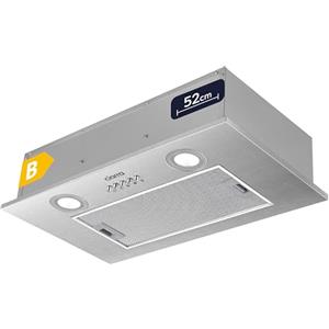 CIARRA CBCS5913A Cappa Aspirante Incasso 52cm - 300m³/h - 3 Velocità - Doppia Modalità - Facile Installazione - Acciaio Inox