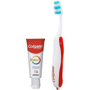Colgate Kit da viaggio portatile | Include spazzolino da denti morbido e dentifricio Colgate Total 20 ml | Fornisce una protezione completa 24 ore