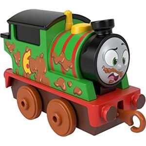 Thomas & Friends Fisher Price Mud Run Percy - Trenino giocattolo da spingere per bambini dai 3 anni in su