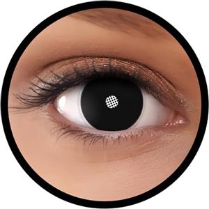 FXEYEZ Lenti a contatto colorate per costumi di Halloween e carnevale, 2 pz, 1 paio, lenti morbide monouso senza correzione - Travestimento da FROZEN SHADOW - Nero, ATTENZIONE: Solo 60% di visione