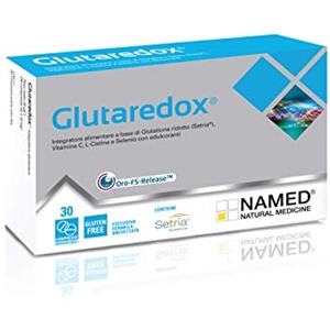 NAMED Glutaredox Integratore Antiossidante con Glutatione Ridotto e Vitamina C | Contro lo Stress Ossidativo, Supporto Benessere Cellulare e Difese Immunitarie | 30 Compresse