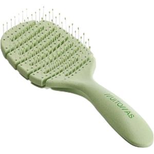 Muitomas, Spazzola per Capelli con Setole Morbide, Compatta e Resistente, Colore Verde Salvia