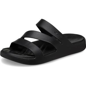 Crocs Getaway Strappy, Sandali Donna, Nero, 36/37 EU