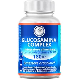 VYNERA Glucosamina Condroitina MSM 1450mg 180 Compresse - Integratore Articolazioni, Collagene, Cartilagine e Ossa - Con Acido Ialuronico, Vitamina C e Boswellia