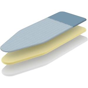 Colombo Copriasse da Stiro Parking 140x55 cm | Foderina di Ricambio per Asse da Stiro Tre Strati con Clip Fermanodo e Area Parcheggio per Ferro da Stiro | Made in Italy