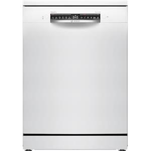 Bosch SMS4EVW08E Serie 4, Lavastoviglie da libera installazione, Home Connect, EfficientDry: apertura automatica della porta, Diagnostica da remoto, Assistente al lavaggio, Bianco, 60cm