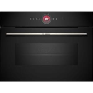 Bosch CMG7241B2, Forno compatto combinato con microonde da incasso, HomeConnect, AirFry: friggere ad aria direttamente da casa tua, Display TFT Touch, Nero, 60 x 45 cm