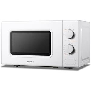 COMFEE' Forno a Microonde Bianco, 20 Litri, 700 W, 5 Livelli di Potenza, Funzione di Scongelamento Rapido, Timer Manuale, Design Compatto-CM-M202CC(WH)