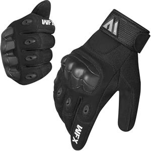 WFX WESTWOOD FOX GEAR Guanti da Moto Guanti da Moto protettivi Traspiranti con Dita Intere per Guida su Strada Arrampicata Motocross Corsa Ciclismo BMX ATV MTB per Uomo e Donna (Nero, XL)