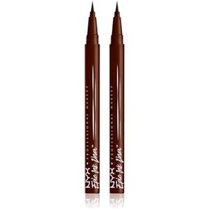 NYX Professional Makeup Eyeliner Epic Ink Liner Tonalità 04 Milk Chocolate Waterproof Ultra Pigmentato Colore Intenso a Lunga Tenuta 24h con Punta Flessibile e Precisa Formula Vegana - 2 Eyeliner