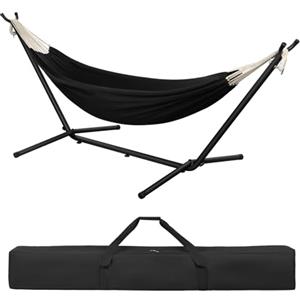 Laneetal Amaca con Supporto, Amaca con Struttura in Metallo per 2 Persone, Portata Max. 250 kg, Borsa da Trasporto, per Campeggio/Giardino/Balcone/Piscina, 280x106x100cm (Antracite, 280x106x100cm)