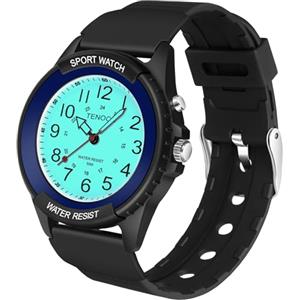 TENOCK Orologio Da Polso Sportivo Da Donna Analogico Al Quarzo 50 M Impermeabile Con Luce Notturna Per Abbinamenti Casual O Attività Sportive (Blu Scuro)