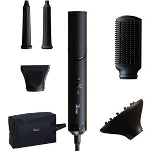 Ardes ESTYLIA Asciugacapelli e Modellatore 5 in 1 con Motore Digitale 110.000 rpm, Tecnologia Coanda, Spazzola Lisciante, Arricciatore Automatico, Diffusore e Concentratore